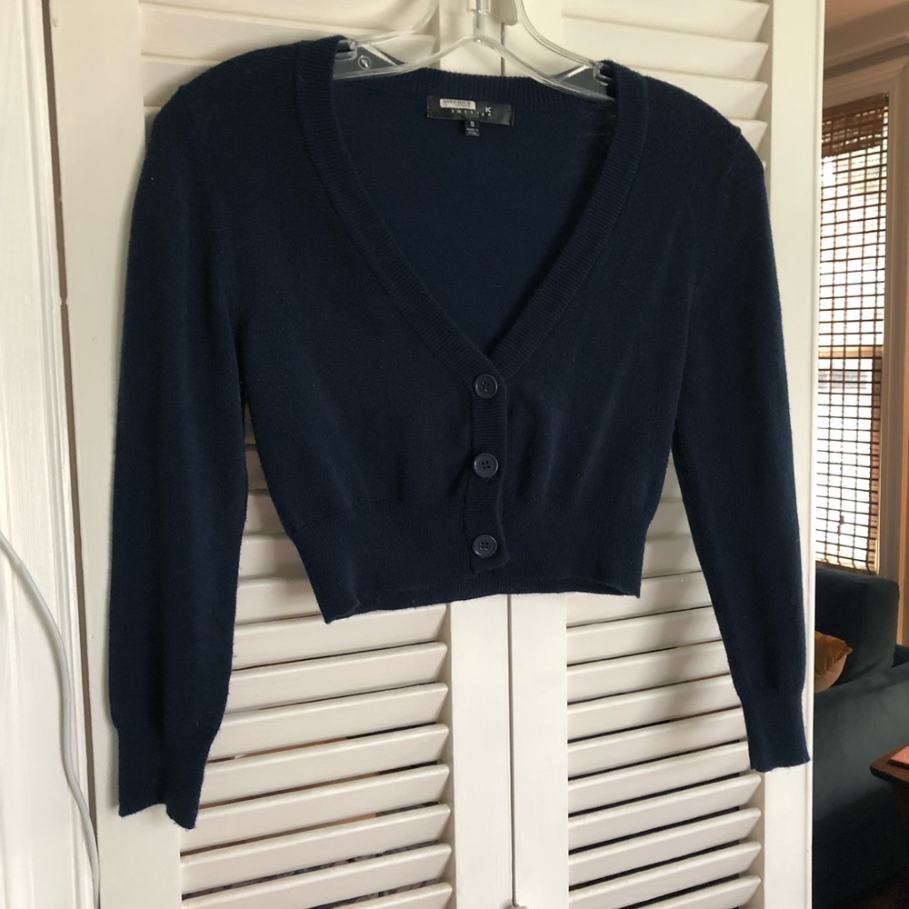 Trashy Diva Cropped Cardigan -Navy